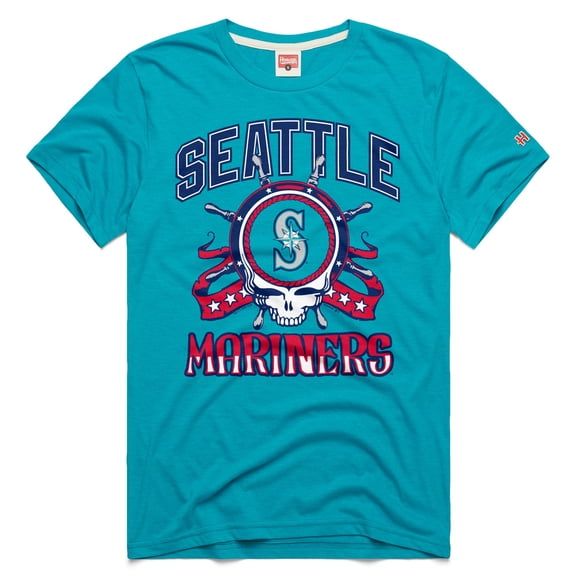 Unisex Homage Teal Seattle Mariners MLB x Grateful Dead x Americana Tri-Blend T-Shirt