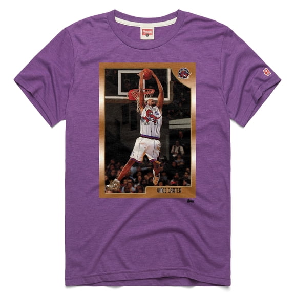 Unisex Homage Vince Carter Purple Toronto Raptors Topps Trading Card Player Tri-Blend T-Shirt