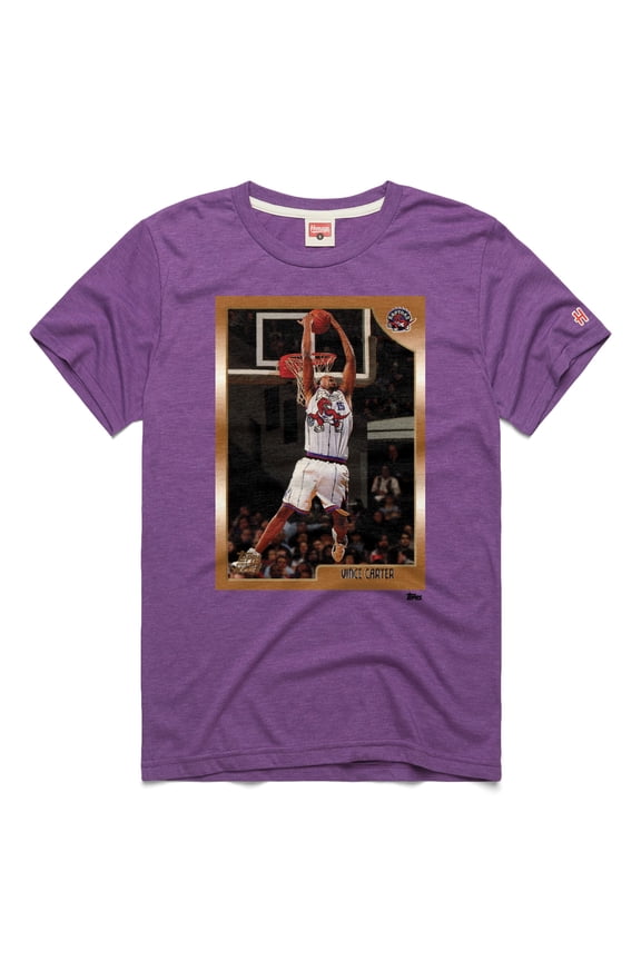 Unisex Homage Vince Carter Purple Toronto Raptors Topps Trading Card Player Tri-Blend T-Shirt