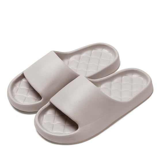 Unisex Home Slippers for Men and Women – Waterproof, Ventilated, Thick-Soled Soft Indoor-Outdoor Comfort Slippers for All Seasons Khaki