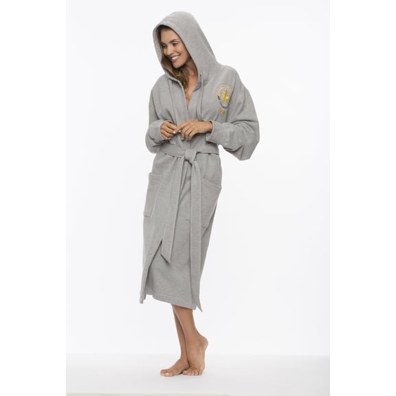 Unisex Hooded Bathrobe Sweatshirt Robe for Unisex Adult, Men and Women, Gray XX Large