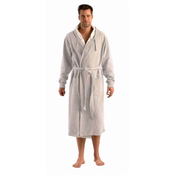 Unisex Hooded Bathrobe Sweatshirt Robe for Unisex Adult, Men and Women, Heather Gray, XX-Large