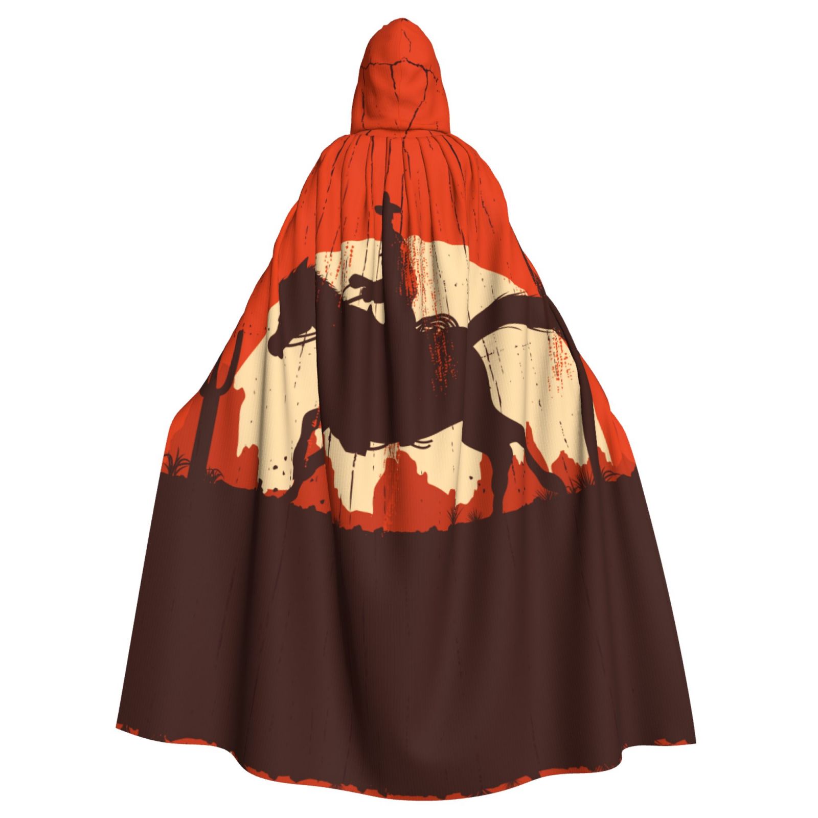 Unisex Hooded Cloak Adult Lightweight Overcoat Cowboy With Running ...