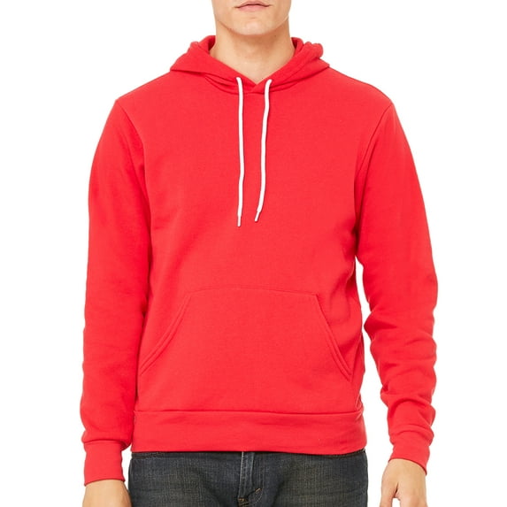 Unisex Hooded Sweater, Cotton/Poly Plain Hoodie - Red MH200HOOD M