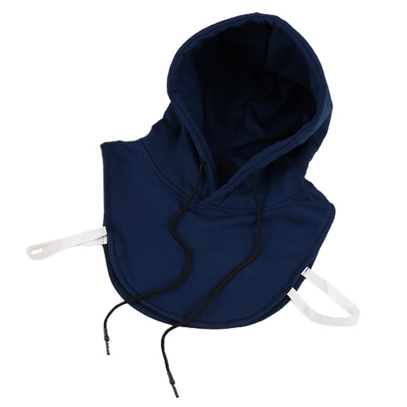 Unisex Hoodie Fake Collar Detachable Dickey Pullover Crop Top Harajuku Solid Color Half Sweatshirt Neck Warmer with Hat