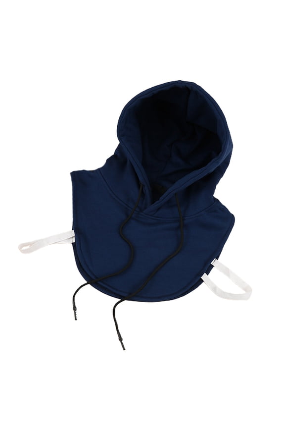 Unisex Hoodie Fake Collar Detachable Dickey Pullover Crop Top Harajuku Solid Color Half Sweatshirt Neck Warmer with Hat