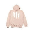 thumbnail image 1 of Unisex Hoodie, Feathers, Trendy Hoodies, Gift For Her, Tribal Apparel, Feather Lover, Cold Weather Gear, Outdoors, Fashion, Dad Hoodie, Peach (White Text), 2XL, 1 of 1