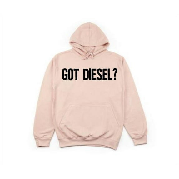 Unisex Hoodie, Got Diesel?, Diesel Lover, Gift For Him, Womens Fashion, Diesel Trucks, Truck Driver Gift, Tractors, Farm Apparel, Humor, Peach (Black Text), MEDIUM