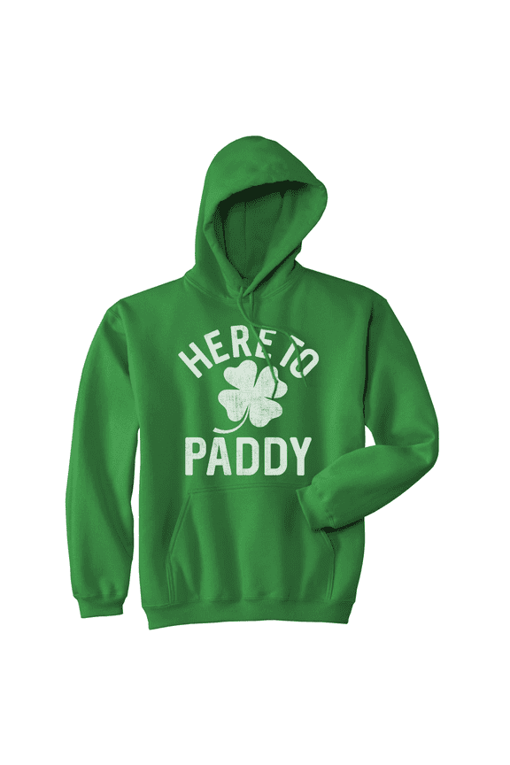 Unisex Hoodie Here to Paddy Sweatshirt Funny St Saint Patricks Day Clover Shirt