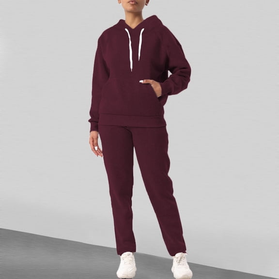Unisex Hoodie And Sweatpants Set Casual Long Sleeve Athletic Outfit For Men And Women Pants Suit for Women Ski Suit Women plus Size Pant Suits Juniors Pant Suit Official Pants Suits for Women plus