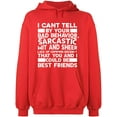 thumbnail image 1 of Unisex Hoodie Sweatshirt, Bad Behavior Sarcastic, Slim Fit, Long Sleeve Sweater - Red 2X-Large, 1 of 2