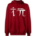 thumbnail image 1 of Unisex Hoodie Sweatshirt, Be Rational Get Real Pi, Custom Sweater, Slim Fit, Long Sleeve Sweater - Antiquee Cherry Large, 1 of 2