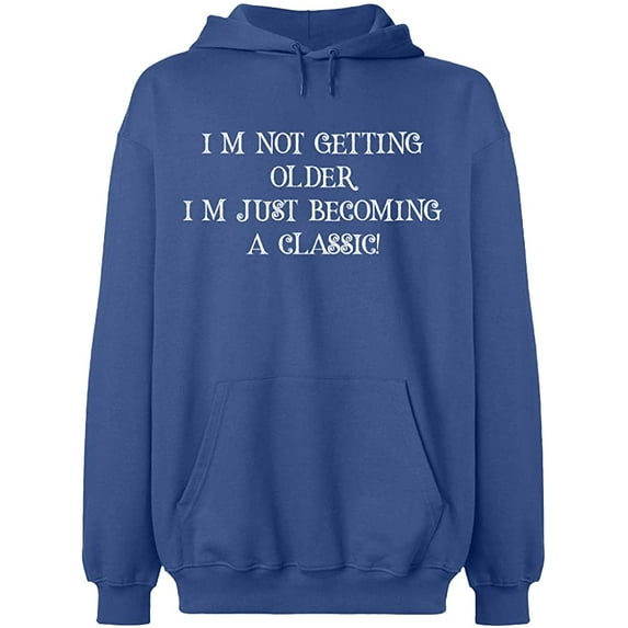 Unisex Hoodie Sweatshirt, Becoming a Classic, Slim Fit, Long Sleeve Sweater - Indigo Blue Small