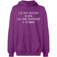 thumbnail image 1 of Unisex Hoodie Sweatshirt, Becoming a Classic, Slim Fit, Long Sleeve Sweater - Purple 2X-Large, 1 of 2