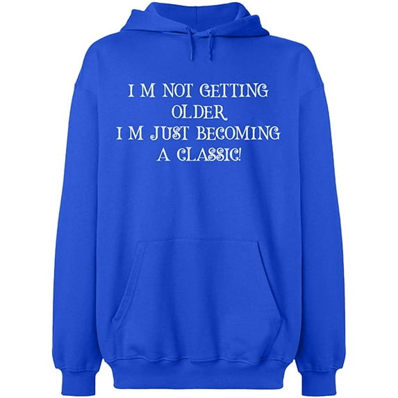 Unisex Hoodie Sweatshirt, Becoming a Classic, Slim Fit, Long Sleeve Sweater - Royal Blue Small