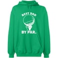 thumbnail image 1 of Unisex Hoodie Sweatshirt, Best Dad By Par, Custom Sweater, Slim Fit, Long Sleeve Sweater - Irish Green X-Large, 1 of 2