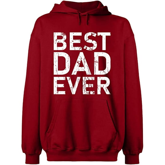 Unisex Hoodie Sweatshirt, Best Dad Ever, Custom Sweater, Slim Fit, Long Sleeve Sweater - Antiquee Cherry Small