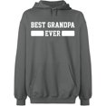 thumbnail image 1 of Unisex Hoodie Sweatshirt, Best Grandpa Ever, Slim Fit, Long Sleeve Sweater - Graphite Heather Small, 1 of 2