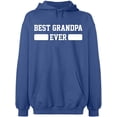 thumbnail image 1 of Unisex Hoodie Sweatshirt, Best Grandpa Ever, Slim Fit, Long Sleeve Sweater - Indigo Blue Medium, 1 of 2