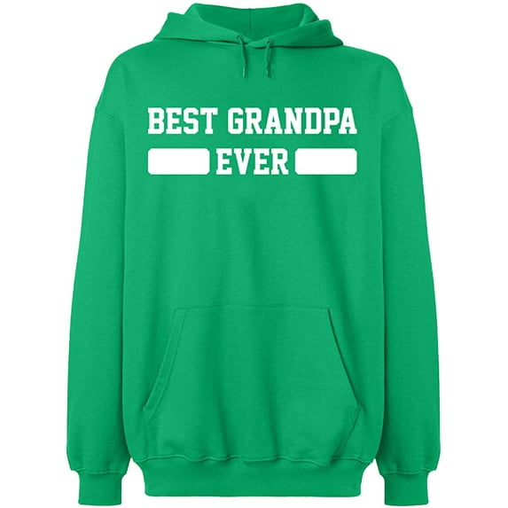 Unisex Hoodie Sweatshirt, Best Grandpa Ever, Slim Fit, Long Sleeve Sweater - Irish Green Medium