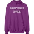 thumbnail image 1 of Unisex Hoodie Sweatshirt, Best Pops Ever, Slim Fit, Long Sleeve Sweater - Purple Large, 1 of 2