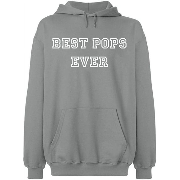 Unisex Hoodie Sweatshirt, Best Pops Ever, Slim Fit, Long Sleeve Sweater - Sport Grey X-Large
