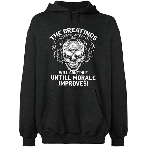 Unisex Hoodie Sweatshirt, Breating Morale Improves, Custom Sweater, Slim Fit, Long Sleeve Sweater - Dark Heather 2X-Large