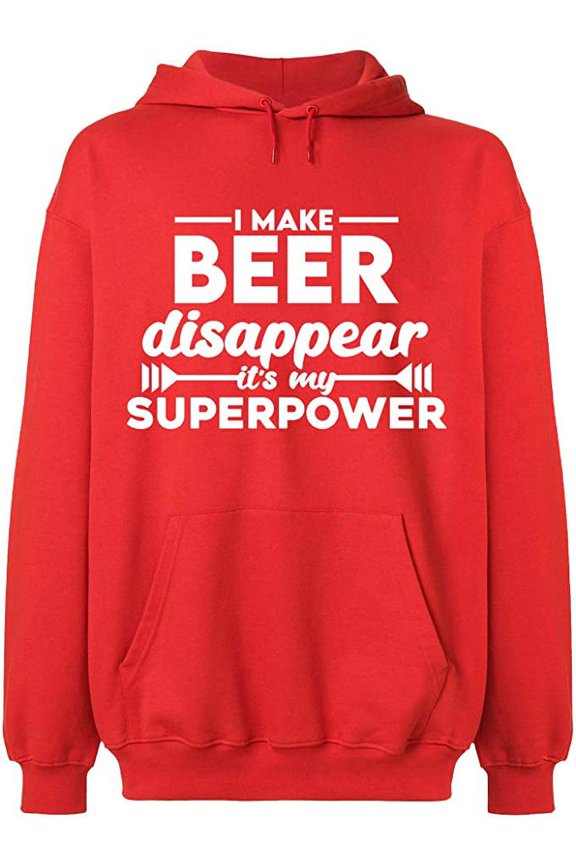 Unisex Hoodie Sweatshirt Custom Sweater, Slim Fit, Long Sleeve Sweater - Red 2X-Large