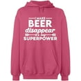 thumbnail image 1 of Unisex Hoodie Sweatshirt Custom Sweater, Slim Fit, Long Sleeve Sweater - Safety Pink 2X-Large, 1 of 2