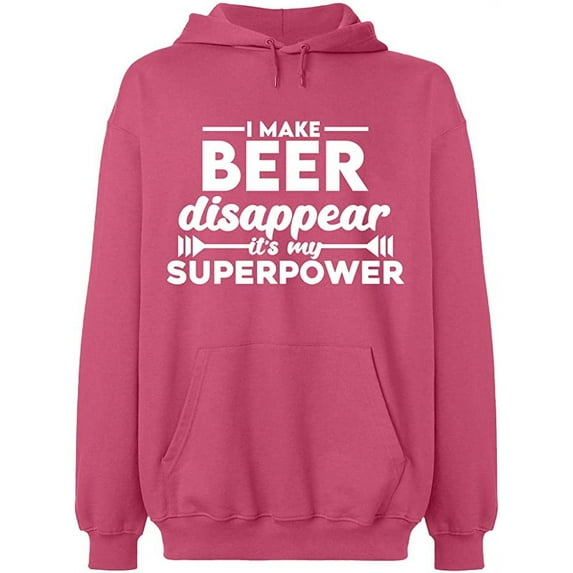 Unisex Hoodie Sweatshirt Custom Sweater, Slim Fit, Long Sleeve Sweater - Safety Pink 2X-Large