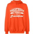 thumbnail image 1 of Unisex Hoodie Sweatshirt, Dads Get Promoted To Grandpas, Slim Fit, Long Sleeve Sweater - Orange 2X-Large, 1 of 2