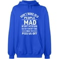 thumbnail image 1 of Unisex Hoodie Sweatshirt, Don't Make Old People, Slim Fit, Long Sleeve Sweater - Royal Blue Small, 1 of 2