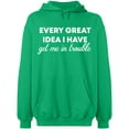 thumbnail image 1 of Unisex Hoodie Sweatshirt, Some One Awesome Along, Custom Sweater, Slim Fit, Long Sleeve Sweater - Irish Green Medium, 1 of 2