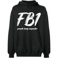 thumbnail image 1 of Unisex Hoodie Sweatshirt, Female Body Inspector, Slim Fit, Long Sleeve Sweater - Dark Heather Large, 1 of 2