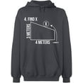 thumbnail image 1 of Unisex Hoodie Sweatshirt, Find X Found It Math, Slim Fit, Long Sleeve Sweater - Charcoal Large, 1 of 2