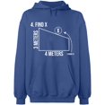 thumbnail image 1 of Unisex Hoodie Sweatshirt, Find X Found It Math, Slim Fit, Long Sleeve Sweater - Indigo Blue 2X-Large, 1 of 2
