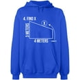 thumbnail image 1 of Unisex Hoodie Sweatshirt, Find X Found It Math, Slim Fit, Long Sleeve Sweater - Royal Blue X-Large, 1 of 2