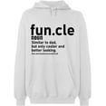 thumbnail image 1 of Unisex Hoodie Sweatshirt, Funcle Noun, Slim Fit, Long Sleeve Sweater - White 2X-Large, 1 of 2