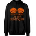 thumbnail image 1 of Unisex Hoodie Sweatshirt, Halloween Starting Pumkins, Slim Fit, Long Sleeve Sweater - Black X-Large, 1 of 2