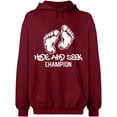 thumbnail image 1 of Unisex Hoodie Sweatshirt, Hide And Seek Champion, Slim Fit, Long Sleeve Sweater - Cardinal Red Small, 1 of 2