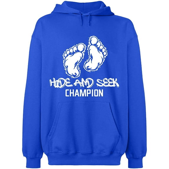 Unisex Hoodie Sweatshirt, Hide And Seek Champion, Slim Fit, Long Sleeve Sweater - Royal Blue X-Large