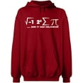 thumbnail image 1 of Unisex Hoodie Sweatshirt, I Ate Some Pi Day It Was Delicious Math, Custom Sweater, Slim Fit, Long Sleeve Sweater - Antiquee Cherry Small, 1 of 2
