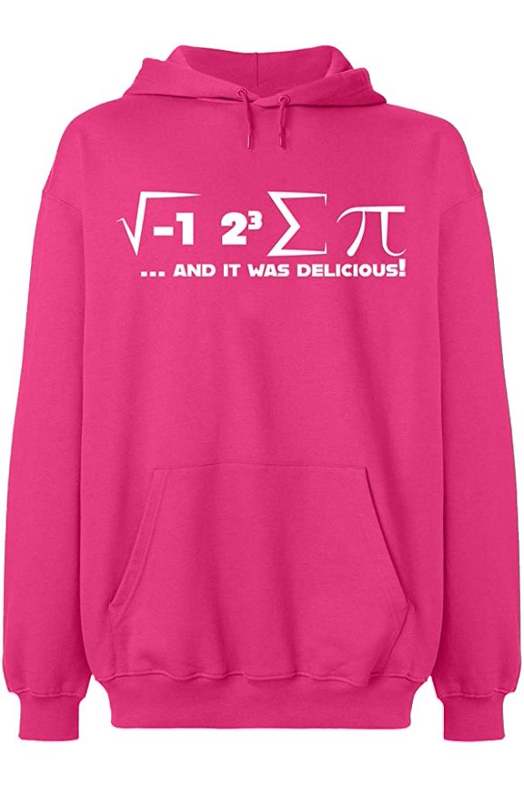 Unisex Hoodie Sweatshirt, I Ate Some Pi Day It Was Delicious Math, Custom Sweater, Slim Fit, Long Sleeve Sweater - Heliconia Small