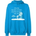thumbnail image 1 of Unisex Hoodie Sweatshirt, I Like Poetry Long Walk On The Beach, Slim Fit, Long Sleeve Sweater - Sapphire 3X-Large, 1 of 2