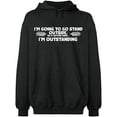 thumbnail image 1 of Unisex Hoodie Sweatshirt, I'm Going To Go Stand Outside, Slim Fit, Long Sleeve Sweater - Dark Heather Medium, 1 of 2