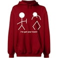 thumbnail image 1 of Unisex Hoodie Sweatshirt, I've Got Your Back, Slim Fit, Long Sleeve Sweater - Antiquee Cherry Small, 1 of 2