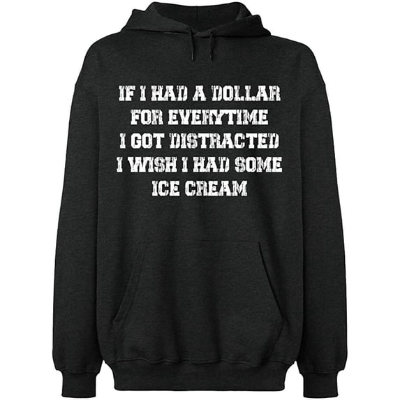 Unisex Hoodie Sweatshirt, If I Had a Dollar For Everything, Custom Sweater, Slim Fit, Long Sleeve Sweater - Dark Heather 3X-Large