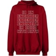 thumbnail image 1 of Unisex Hoodie Sweatshirt, Im An Enganeer Good With Math, Custom Sweater, Slim Fit, Long Sleeve Sweater - Antiquee Cherry Small, 1 of 2