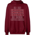 thumbnail image 1 of Unisex Hoodie Sweatshirt, Im An Enganeer Good With Math, Custom Sweater, Slim Fit, Long Sleeve Sweater - Cardinal Red 2X-Large, 1 of 2