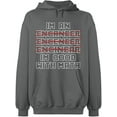 thumbnail image 1 of Unisex Hoodie Sweatshirt, Im An Enganeer Good With Math, Custom Sweater, Slim Fit, Long Sleeve Sweater - Graphite Heather 2X-Large, 1 of 2